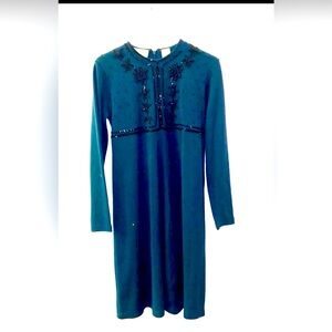 Vintage acrylic/wool blend w/intricate beading designs by Liz Claiborne-S.